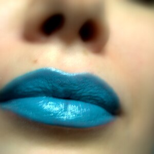 Aurora - Verde azulado / azul - Lápiz labial cremoso verde - Natural Sin gluten Fresco Hecho a mano