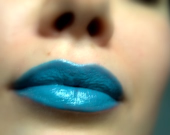 Aurora - Teal / blue - green creamy Lipstick - Natural Gluten Free Fresh Handmade