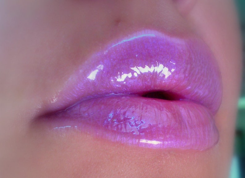 Luna Violet Clear / Sheer / Opalescent Lip Gloss With Violet Shine Vegan Gluten Free Fresh Handmade Cruelty Free image 1