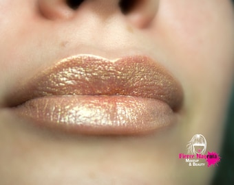 Gold Rush - Sheer Light Gold Shimmer Creamy Lipstick - Natural Gluten Free Fresh Handmade