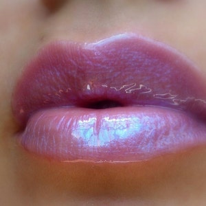 Luna Blue - Clear / Sheer / Opalescent Lip Gloss With Blue Shine / Shimmer - Vegan - Gluten Free - Fresh - Handmade Cruelty Free