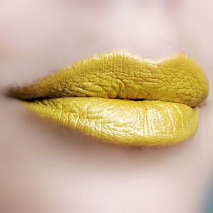 Yolanda Dirty Yellow Creamy Lipstick Natural Gluten Free Fresh Handmade Cruelty Free Stain image 1