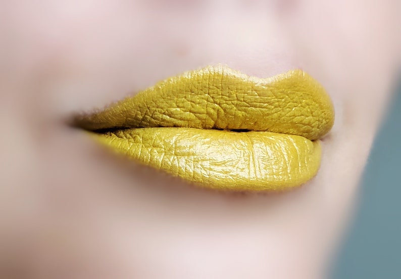 Yolanda Dirty Yellow Creamy Lipstick Natural Gluten Free Fresh Handmade Cruelty Free Stain image 1