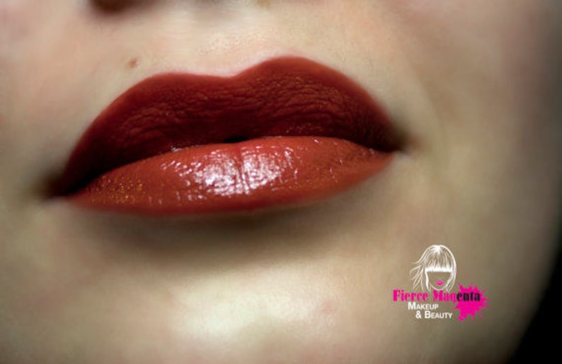 Brick Red Brown Lipstick Natural Gluten Free Handmade Cruelty Free image 1