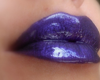 Deep Purple - Dark Metallic Purple Lip Gloss - Vegan - Gluten Free - Fresh - Handmade Cruelty Free