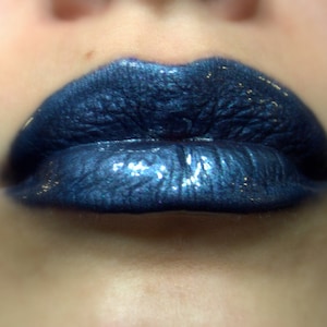 Richelle Dark Grey / Blue / Metallic Lip gloss Vegan Gluten Free Fresh Handmade Cruelty Free image 1