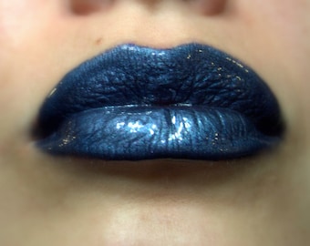 Richelle - Dark Grey / Blue / Metallic Lip gloss - Vegan - Gluten Free - Fresh - Handmade Cruelty Free