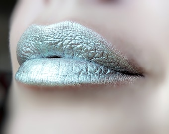 Green Mirage -  Light/Pale Frosty / Frosted Shimmer Green Creamy Lipstick - Natural Gluten Free Fresh Handmade