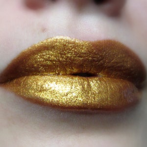 Cleopatra's Pride - Dark Gold With Bronze / Copper Tone Shimmer Lip Gloss - Vegan - Gluten Free - Fresh - Handmade Cruelty Free