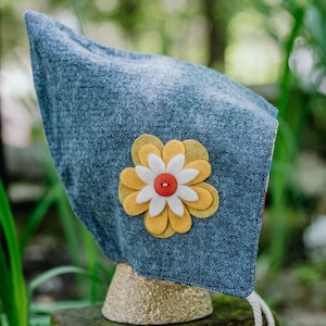 Whimsical Gnome Hat - Pixie Bonnet - Upcycled Fashion - Woodland Style - Cottagecore