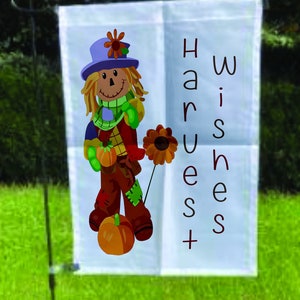 double sided garden flag and stand