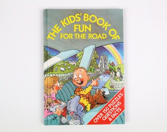 Vintage hardback book: The Kid's Book of Fun for the Road by The Diagram Group, 1987