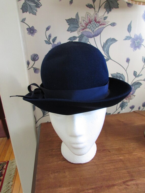 Kangol Ladies Hat Navy Blue Bowler Navy 