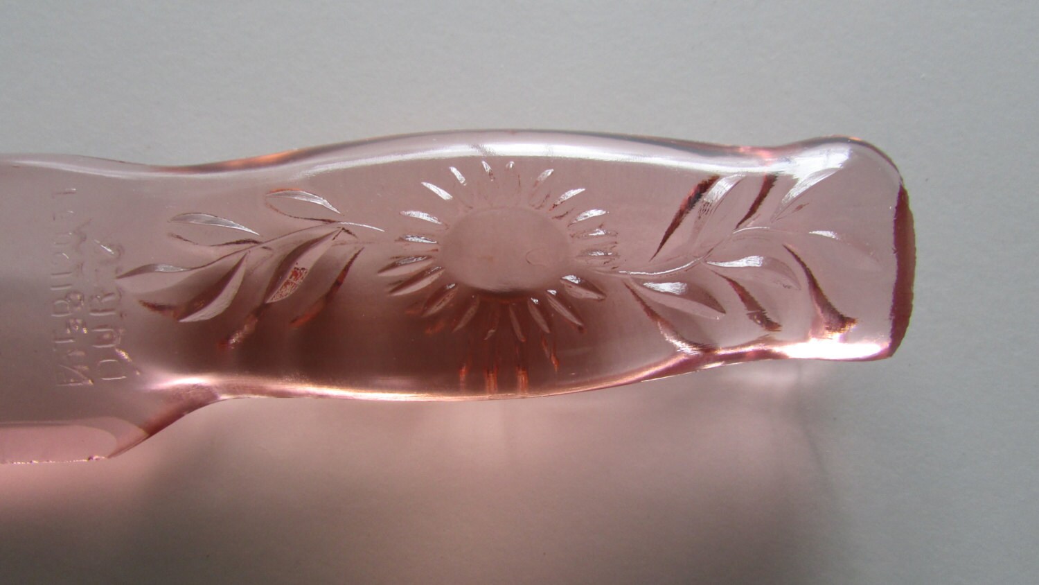 Pink Depression Glass Cake Knife Glass Knife Pink Wedding Etsy