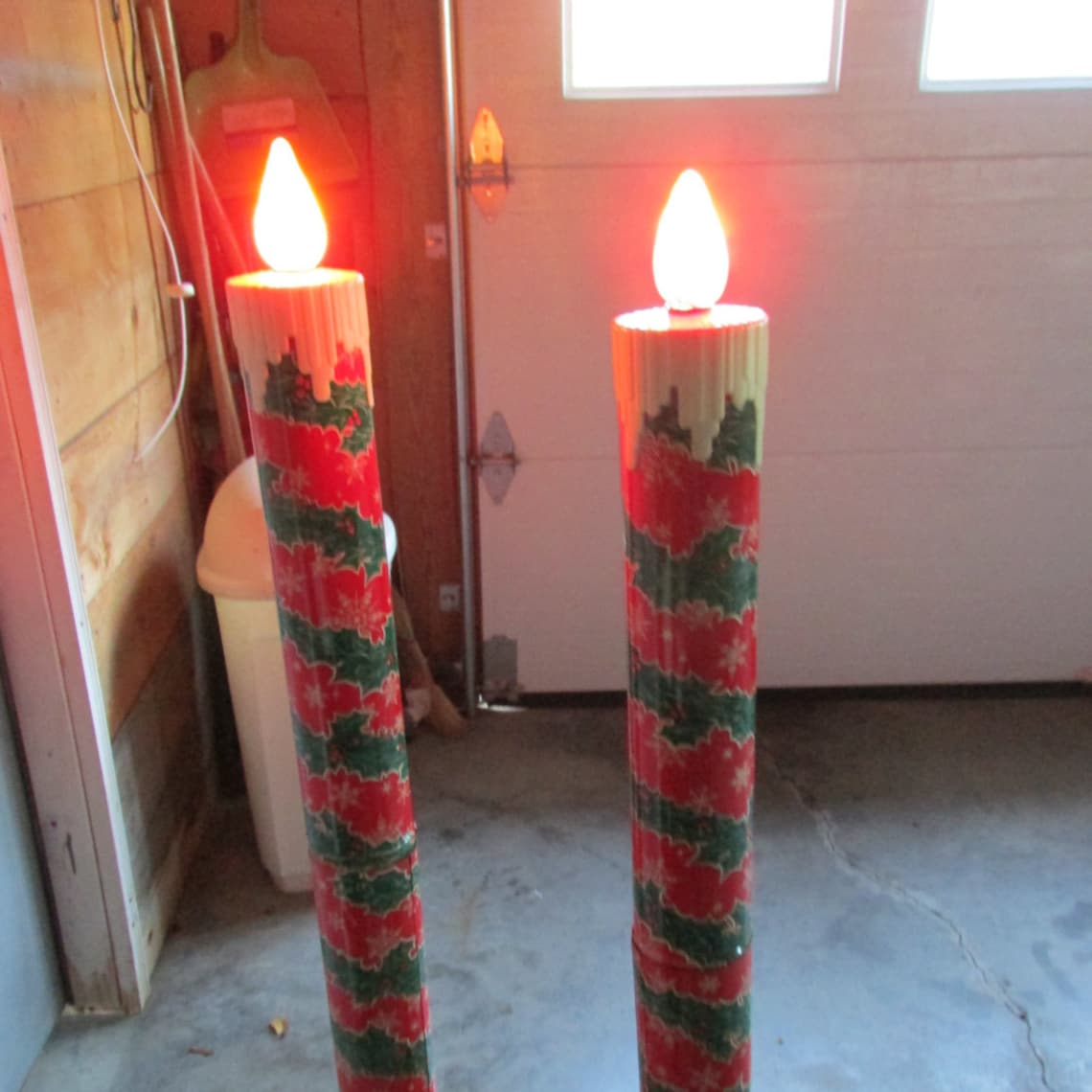 RARE Poloron Christmas Candles Metal Candles Lighted Outdoor Etsy