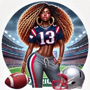 NFL Team Frau Illustration Clipart (PNG)