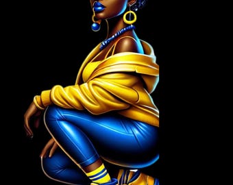Sigma Gama Rho Art | Afro-American Women PNG Clipart (Digital Download)