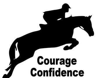 Horse Trailer-Horse Jumping Quote-Horse Quote Trailer Decal-Hunter Jumper Decal-Quote-Eventing Decal-Trailer-Approx. 28 x 26 inches