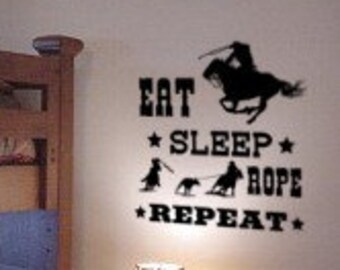 Western Quote wall decal, Horse sticker-Roping Quote decal- Horse, 27 inches x 26 inches. 129-HQ
