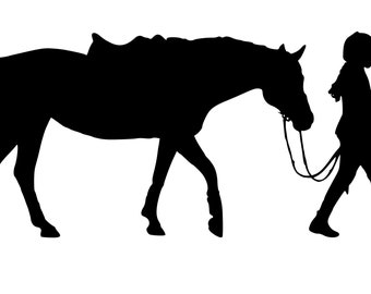 Horse-Horse decal, Horse and Rider, Horse and Child, English Horse, English Rider Decal