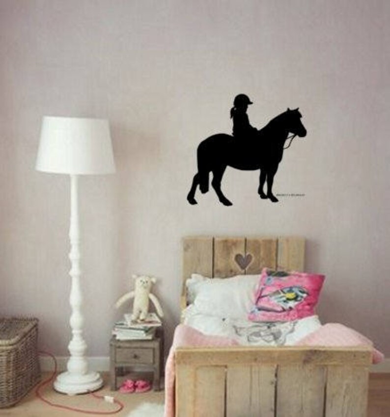 Etiqueta De La Pared De Caballo Pony Pony Y Jinete Etsy