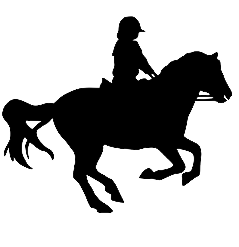 Horse stickerHorse English rider 6Horse decalVinyl wall Etsy