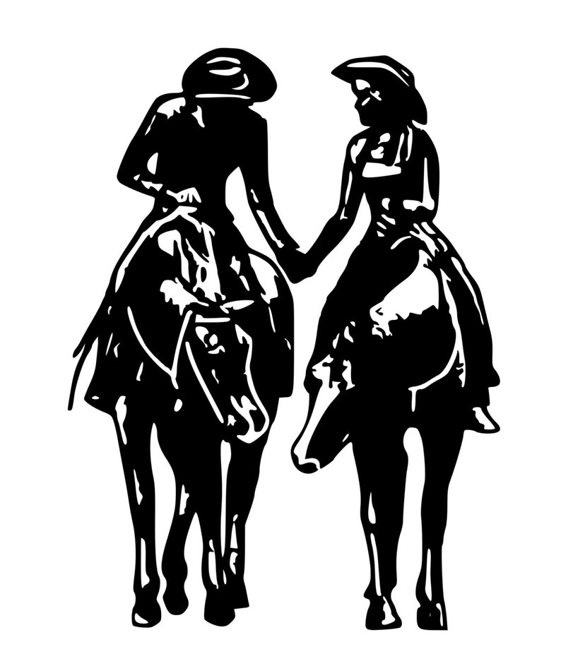 Horse Decalhorse Couple Wall Sticker Large Decal 27 Inches Etsy