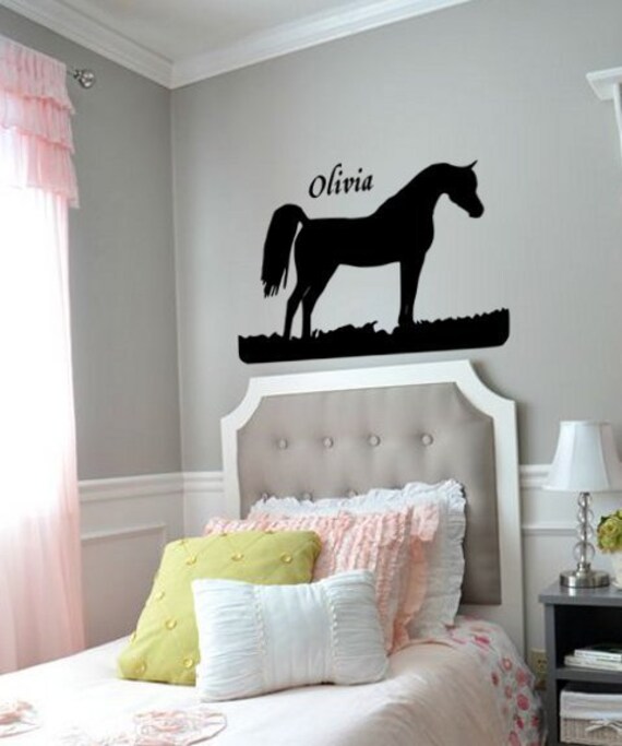 Horse Personalized Horse Personalized Personalized Decal Horse Decal Arabian Horse Horse Wall Decal Teen Room Child S Room Sticker