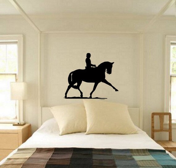 Horse Dressage Horse Decal Dressage English Rider Horse Decal Horse Wall Decal Equine Decor Teen Room Child S Room Horse Decor