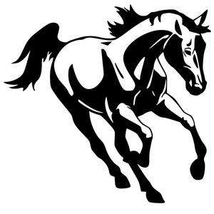 Horse Mustang wall decal, Horse sticker 29 inches x 28 inches, 264-HS. image 1