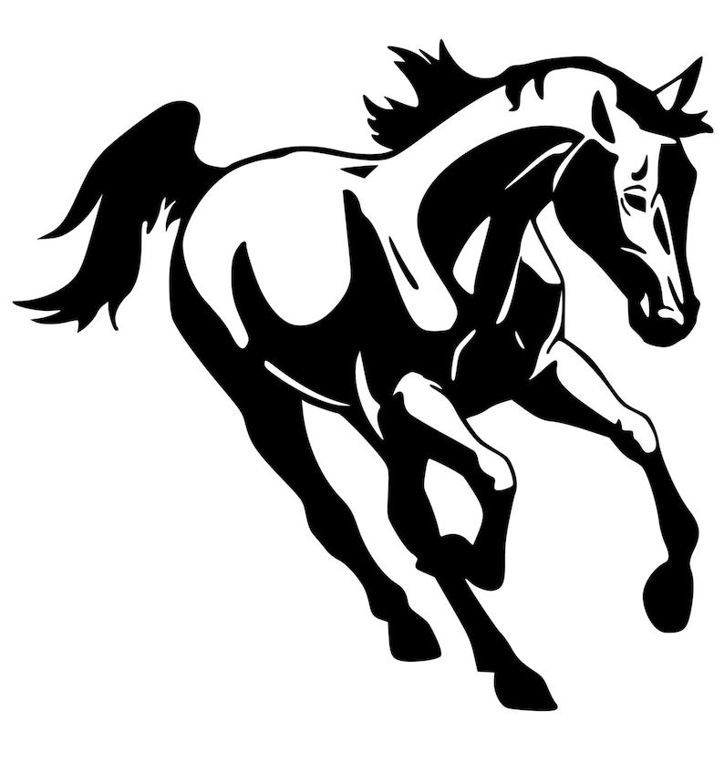 Horse Mustang wall decal, Horse sticker 29 inches x 28 inches, 264-HS. image 1