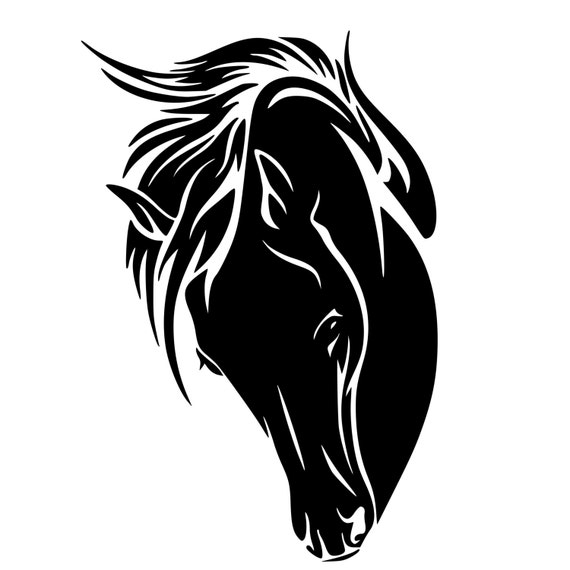 Horse Decalhorse Portraithorse Stickerhorse Vinyl Wall Etsy