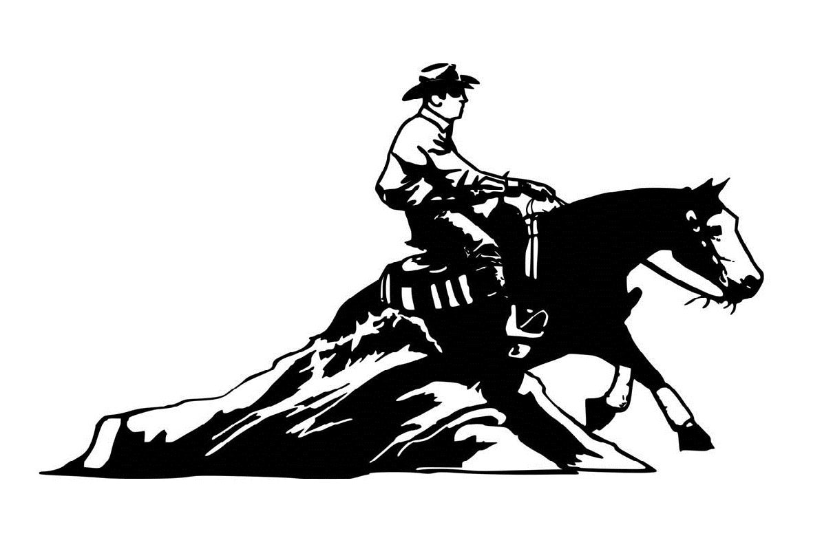 Reining Horse Decal Sticker