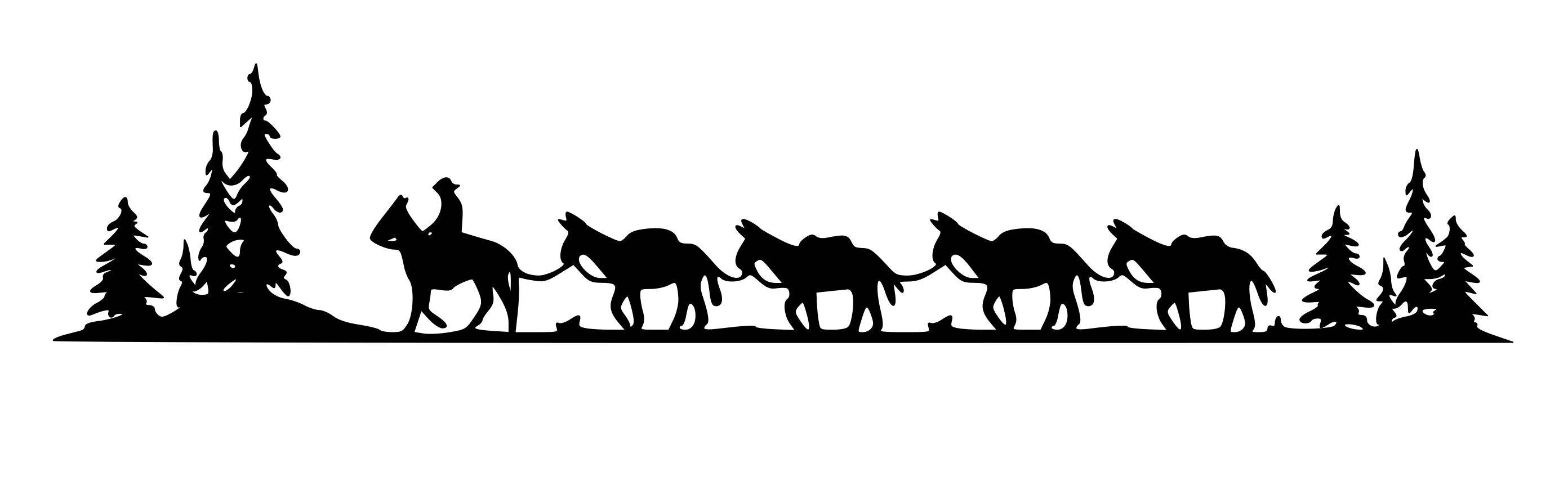 Horse Mule Pack Train Trailer Decal Pack Train Horse Etsy