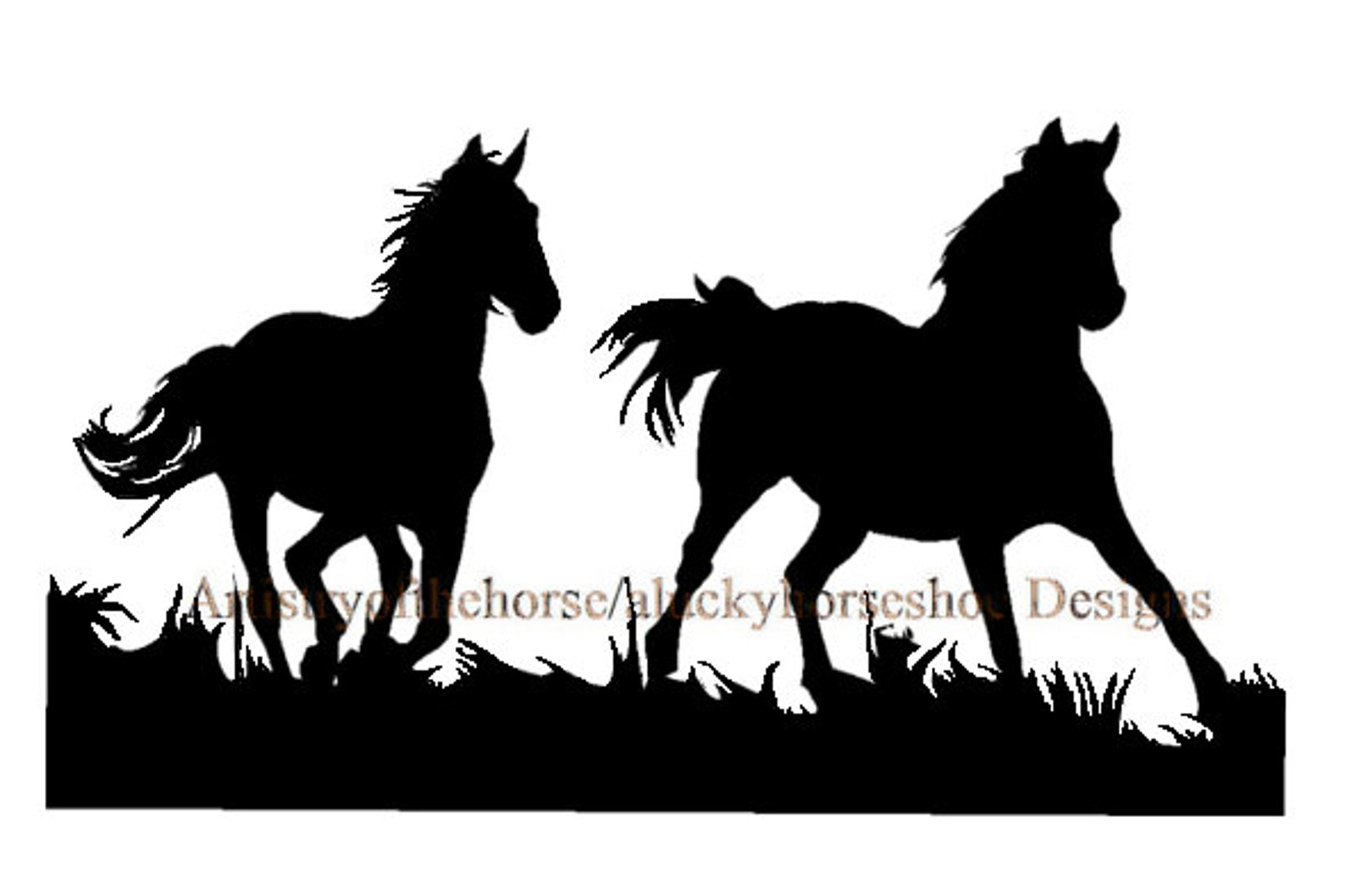 Horse Pair Vinyl Wall Decal horse Decal western Teen Room Etsy
