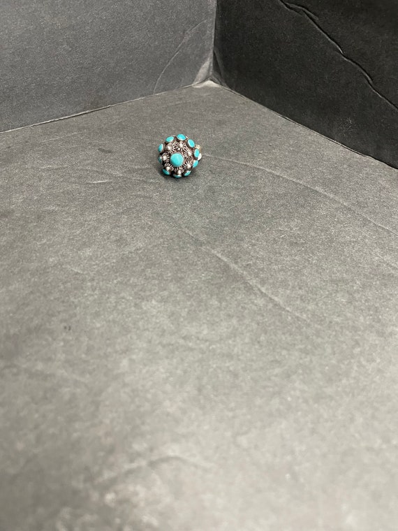 beautiful Sterling Silver 925 turquoise globe ring - image 5