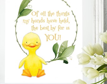Duck Nursery Print, Baby Shower Gift (Digital Download)