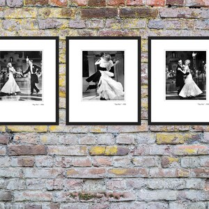 フレッドとジンジャーの『トップ・ハット』映画プリント、ダンシング・ウォールアート（デジタルダウンロード）