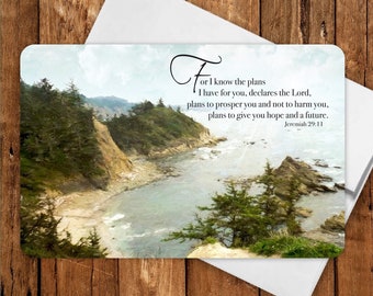 Jeremiah 29:11 Magnet | Inspirational Gift, Oregon Coast