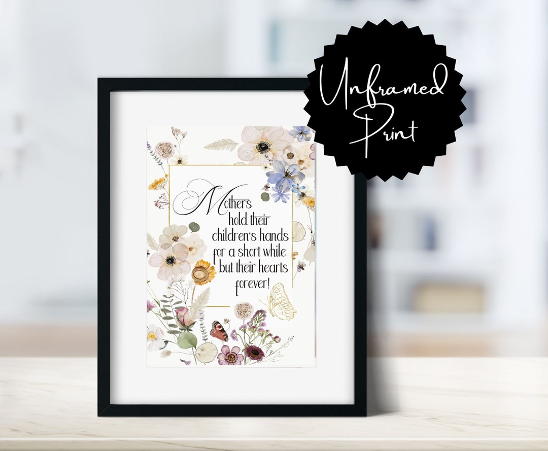 Mother Floral Quote Art Print (unframed) Perfect for Mothers of Any Age ...