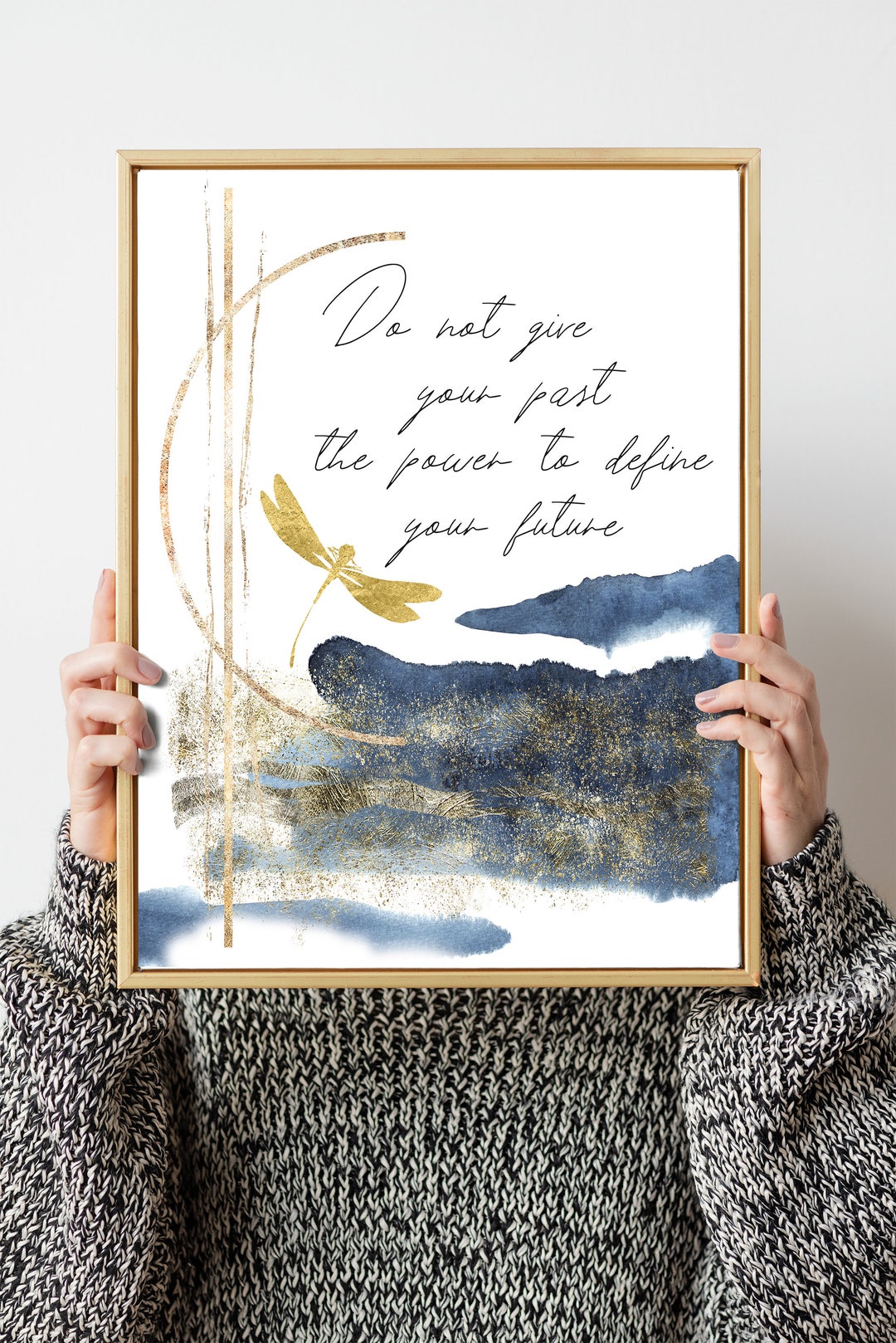 Inspirational Dragonfly Quote Art Print | Encouragement Gift (digital ...