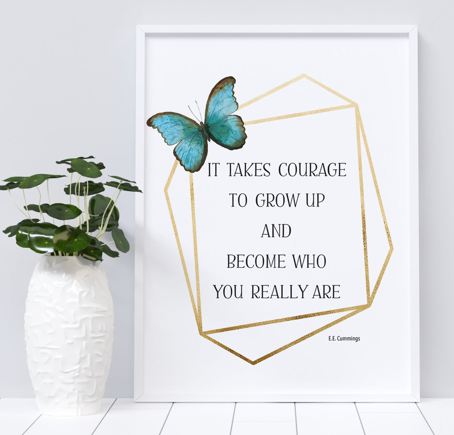 Bemoedigend citaat Het vergt moed om op te groeien en te