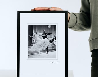 Printed (unframed) image in 5 sizes  Version A - Ginger Rogers and Fred Astaire in the "Swing Time" musical produced in 1936.