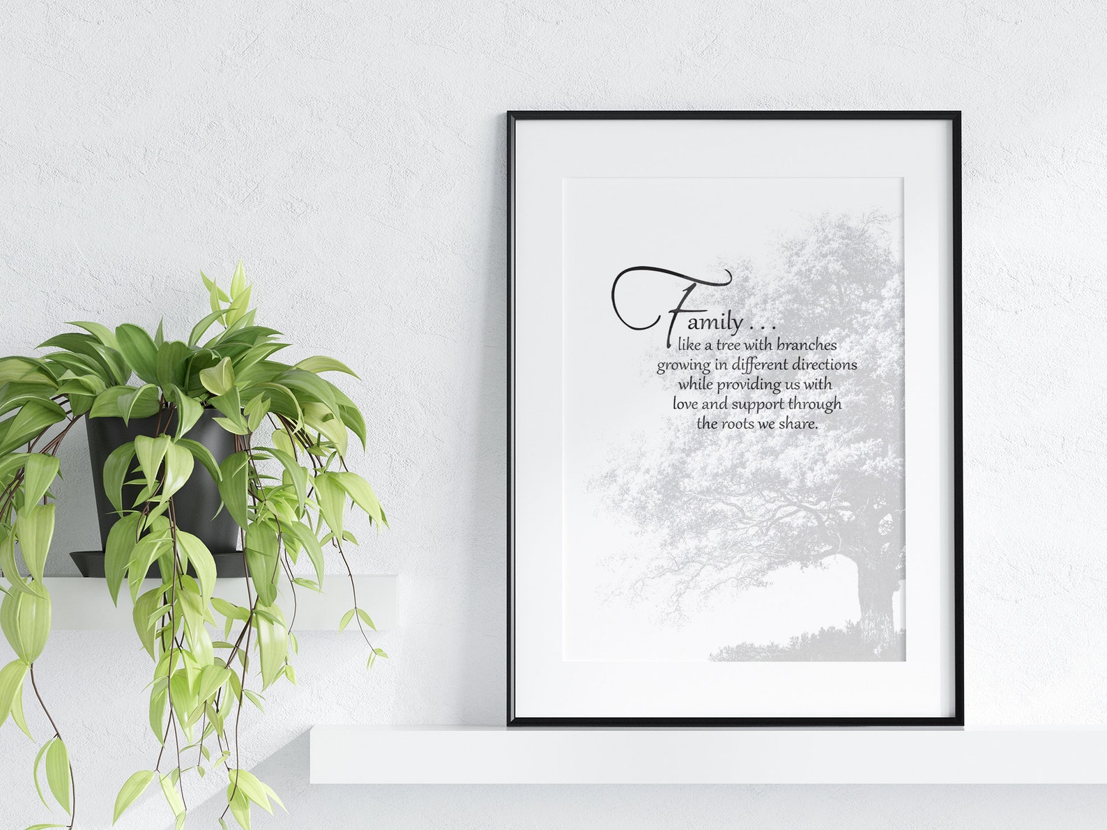 Family Tree Branches Quote Print – Inspirational Wall Art (digital ...