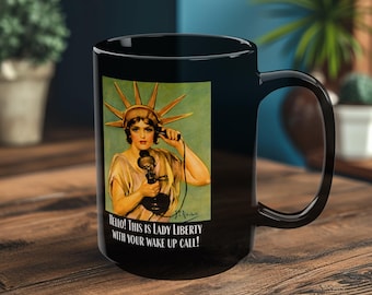 Lady Liberty WWI Poster Mug, Patriotic USA Pride Gift