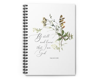 Watercolor Floral Bible Verse Spiral Notebook – Inspirational Gift
