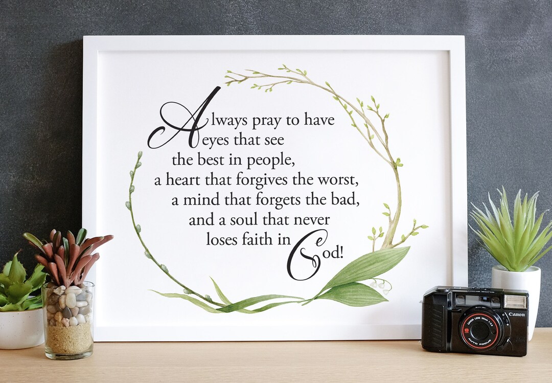 Inspirational Quote Art Print | Watercolor Wreath (digital Download) - Etsy