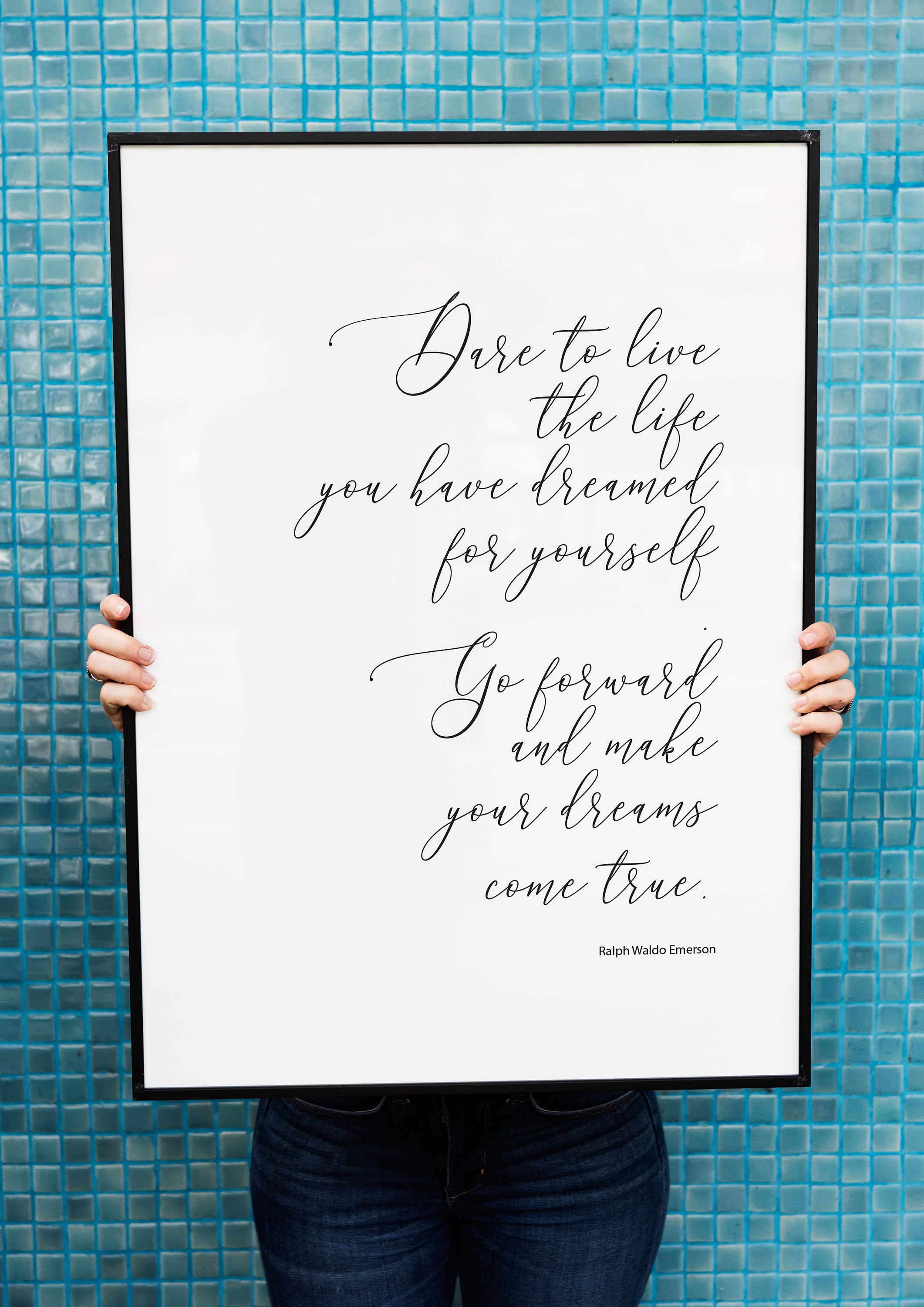 Emerson Quote Watercolor Art Print | Inspirational Wall Decor (digital ...