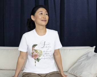 Floral Quote T-Shirt, Elizabeth Edwards, Inspirational Tee