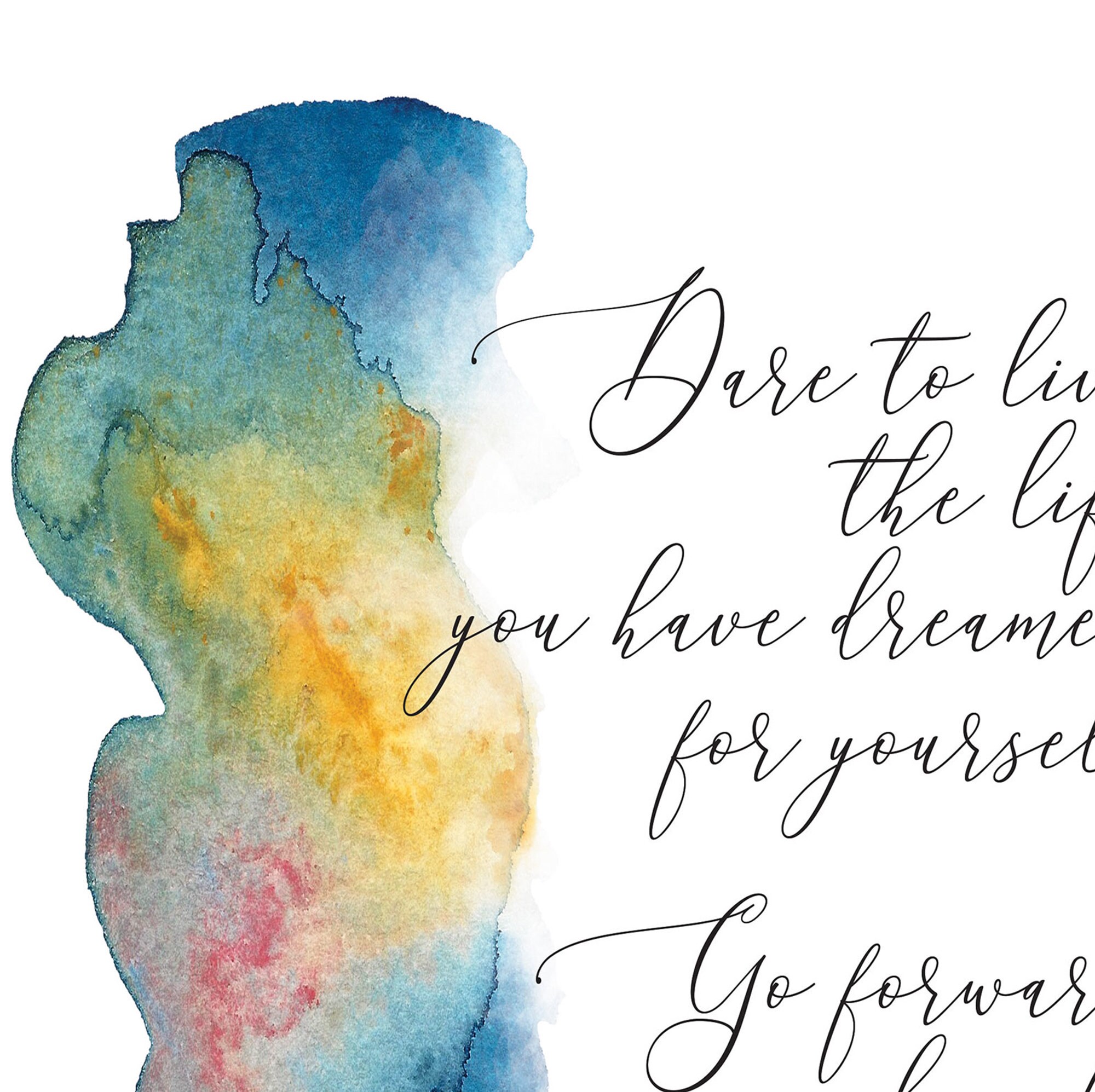 Emerson Quote Watercolor Art Print | Inspirational Wall Decor (digital ...